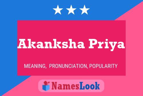 Affiche de nom Akanksha Priya