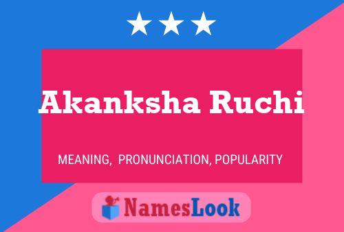 Affiche de nom Akanksha Ruchi