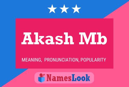 Affiche de nom Akash Mb