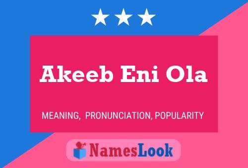 Affiche de nom Akeeb Eni Ola