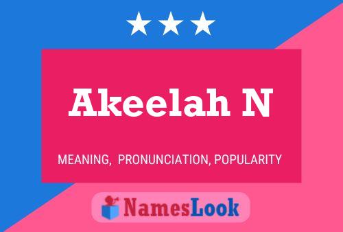 Affiche de nom Akeelah N