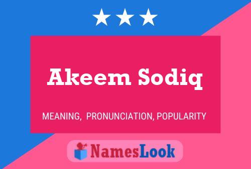 Affiche de nom Akeem Sodiq