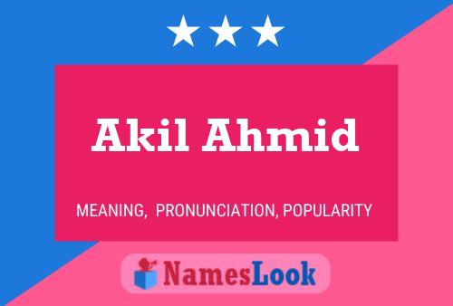 Affiche de nom Akil Ahmid