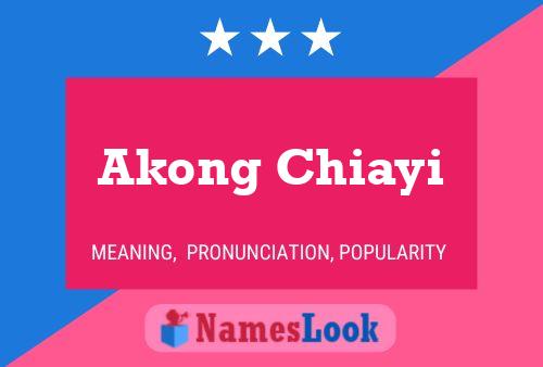 Affiche de nom Akong Chiayi