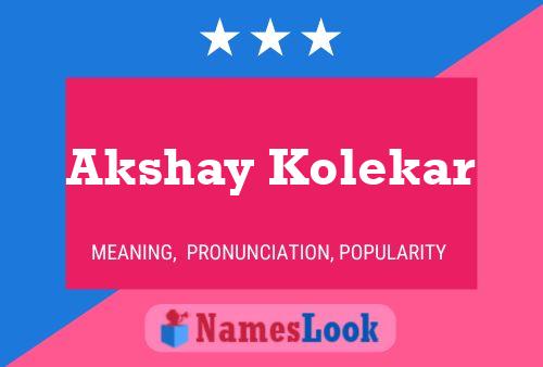 Affiche de nom Akshay Kolekar