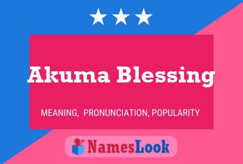 Affiche de nom Akuma Blessing