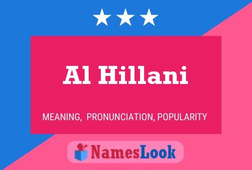 Affiche de nom Al Hillani