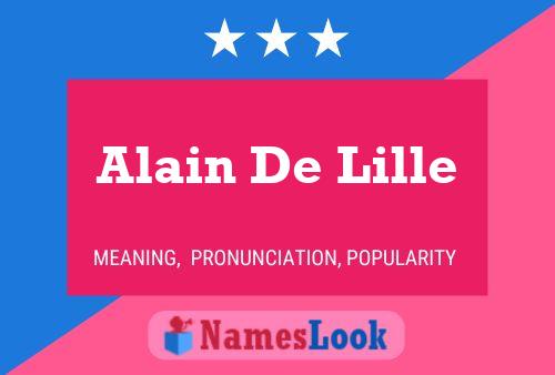 Affiche de nom Alain De Lille