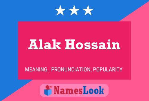 Affiche de nom Alak Hossain