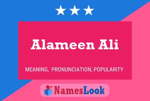 Affiche de nom Alameen Ali