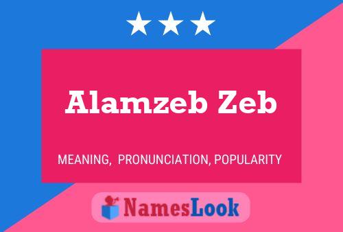 Affiche de nom Alamzeb Zeb