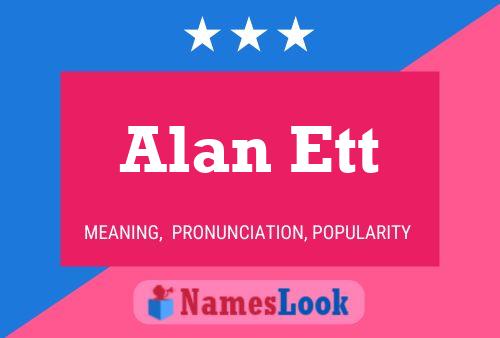 Affiche de nom Alan Ett