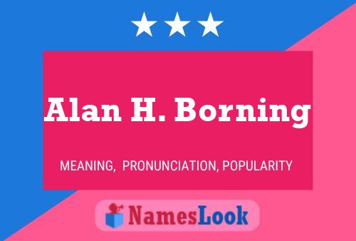 Affiche de nom Alan H. Borning