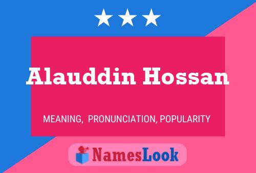 Affiche de nom Alauddin Hossan