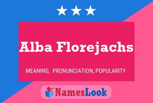 Affiche de nom Alba Florejachs