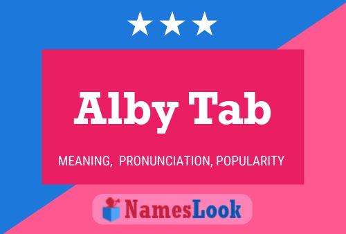 Affiche de nom Alby Tab