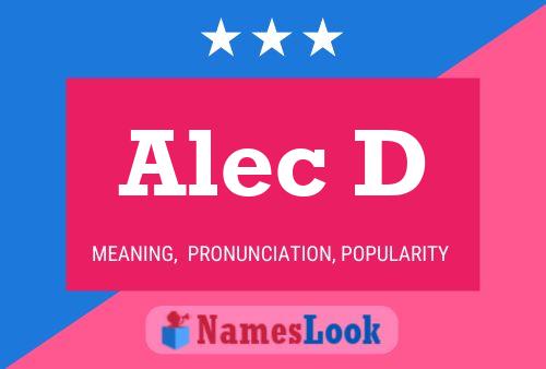 Affiche de nom Alec D