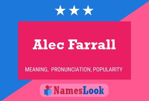 Affiche de nom Alec Farrall