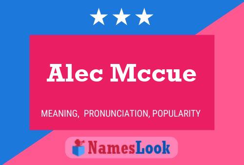 Affiche de nom Alec Mccue