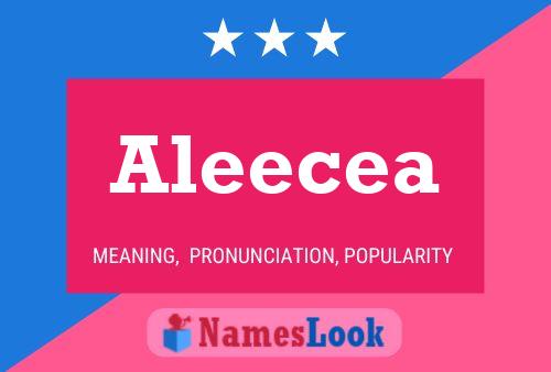 Affiche de nom Aleecea