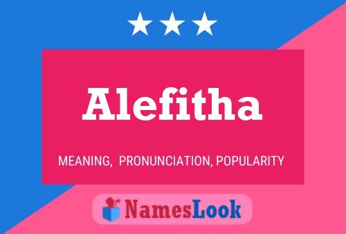 Affiche de nom Alefitha