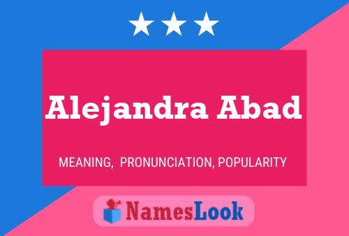 Affiche de nom Alejandra Abad