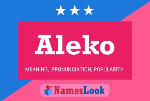 Affiche de nom Aleko