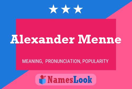 Affiche de nom Alexander Menne