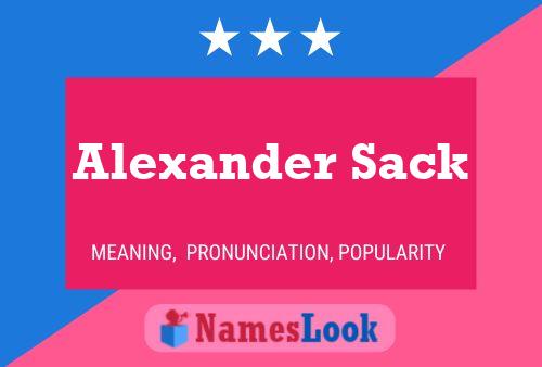 Affiche de nom Alexander Sack