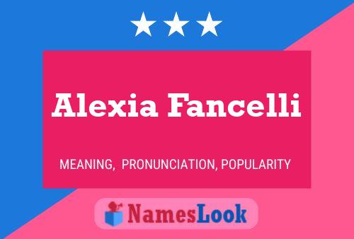 Affiche de nom Alexia Fancelli