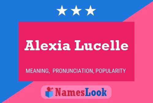 Affiche de nom Alexia Lucelle