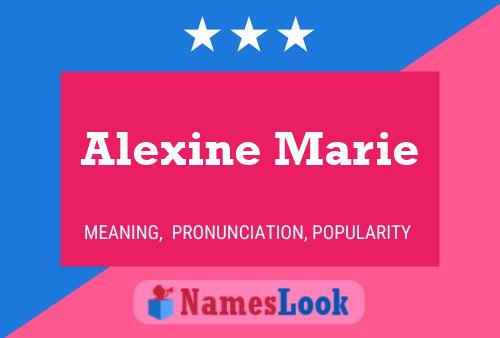 Affiche de nom Alexine Marie