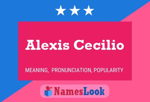 Affiche de nom Alexis Cecilio