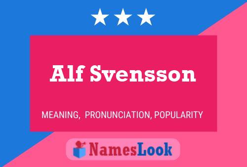 Affiche de nom Alf Svensson