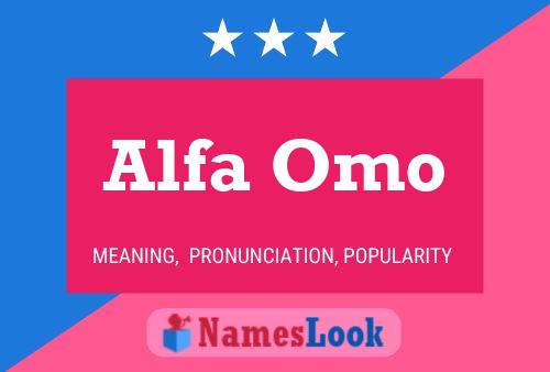 Affiche de nom Alfa Omo