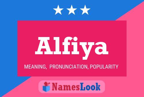 Affiche de nom Alfiya