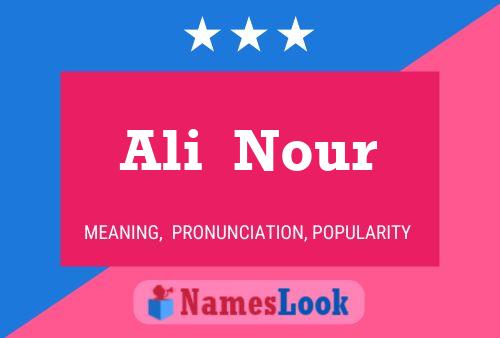 Affiche de nom Ali  Nour