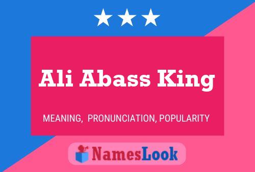 Affiche de nom Ali Abass King