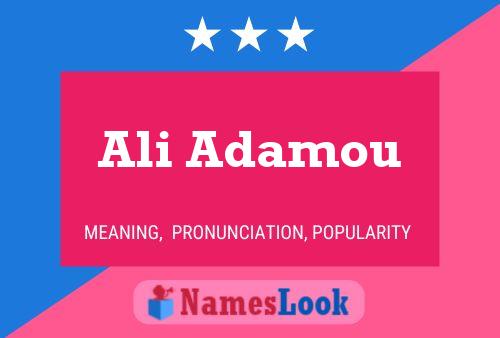 Affiche de nom Ali Adamou