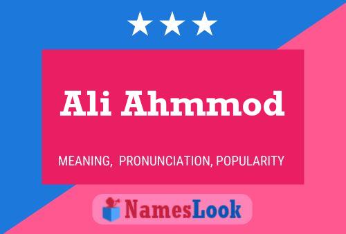 Affiche de nom Ali Ahmmod