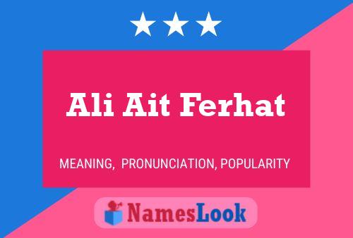 Affiche de nom Ali Ait Ferhat