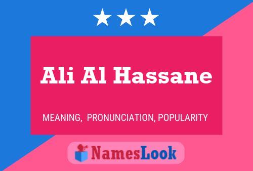 Affiche de nom Ali Al Hassane