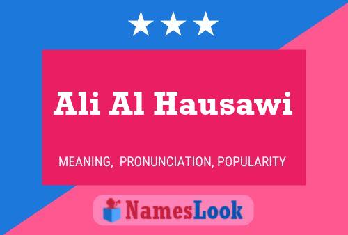 Affiche de nom Ali Al Hausawi