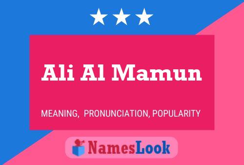 Affiche de nom Ali Al Mamun