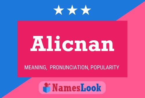 Affiche de nom Alicnan