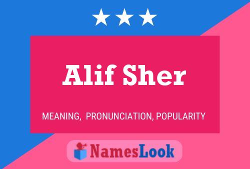 Affiche de nom Alif Sher