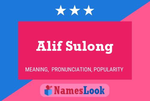 Affiche de nom Alif Sulong