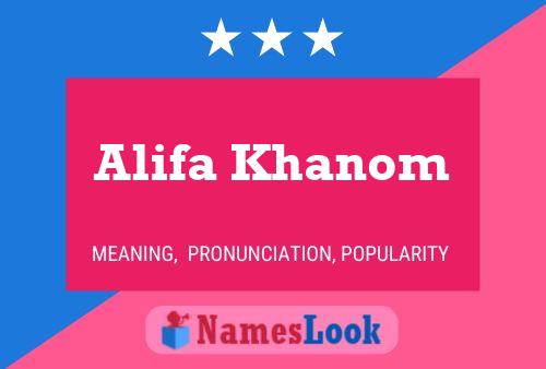 Affiche de nom Alifa Khanom