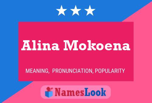 Affiche de nom Alina Mokoena