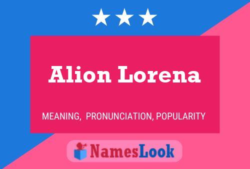 Affiche de nom Alion Lorena